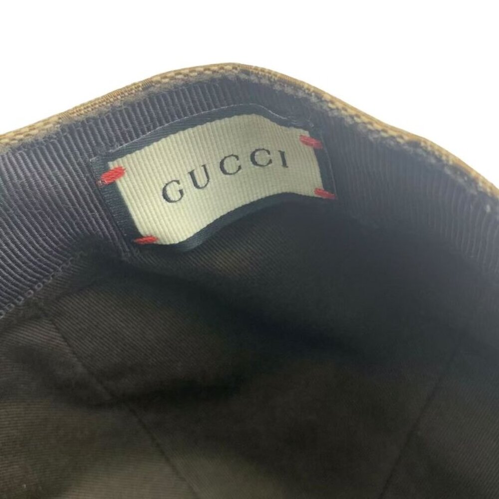 Gucci Hat Baseball Cap Leather GG Logo Bra - Picture 4 of 11